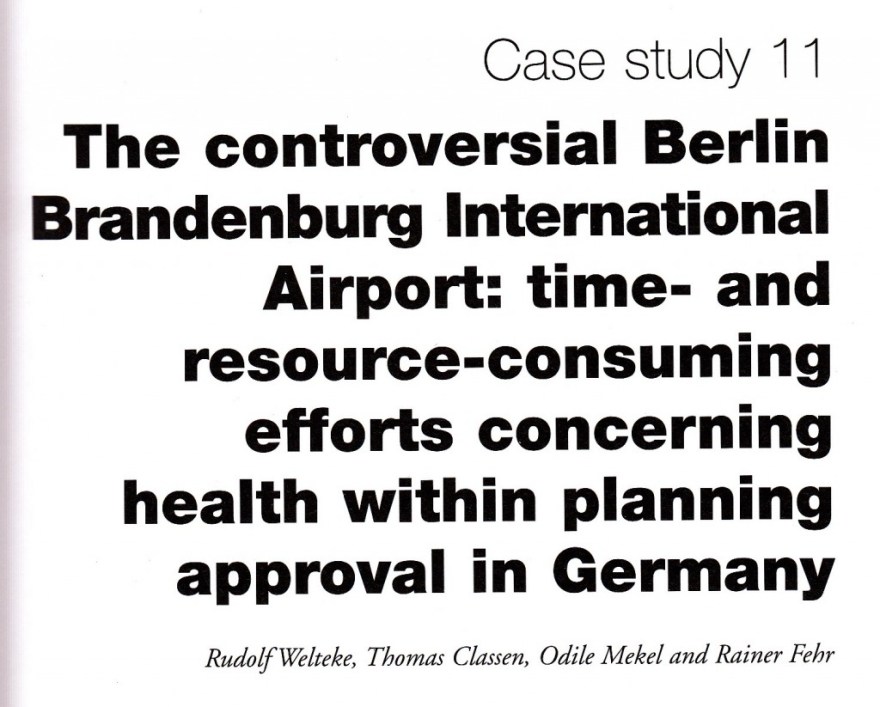 2007 Welteke et al: BBI airport chapter, in HIA effectiveness project