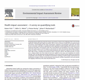 13_06 HIA - Survey on quantif tools