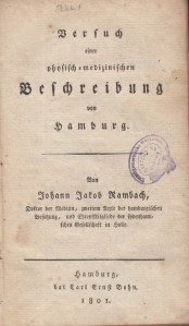 1801 Rambach: Versuch einer physisch-medizinischen Beschreibung von Hamburg