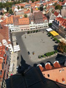 2018_08_19, Naumburg: Marktplatz, vom Wenzelsturm