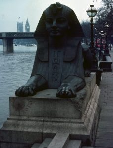 1969_10 Sphinx near Cleopatra's Needle, London (UK)