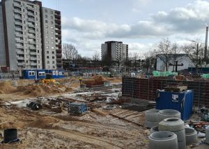 2020_02_28 HH-Mümmelmannsberg, Baustelle bei der Ubahnstation