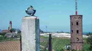 1977_05 Rügen, Kap Arkona, Marinepeilturm & Leuchtturm
