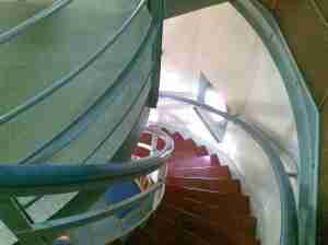 2009_08_04 Falshöft, Leuchtturm Wendeltreppe