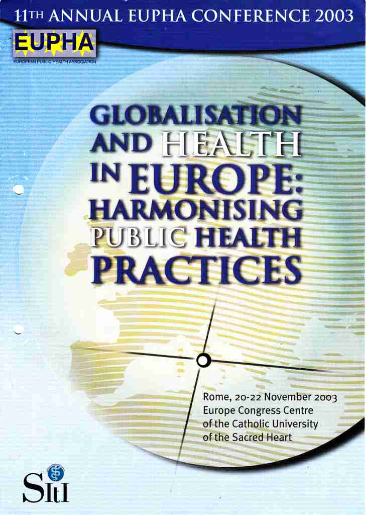 2003_11_20 EUPHA conf Rome cover 03-14