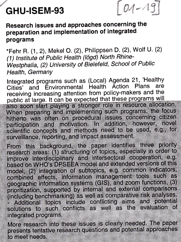01_19 RF et al 2001 Research issues Integr programs Abstract