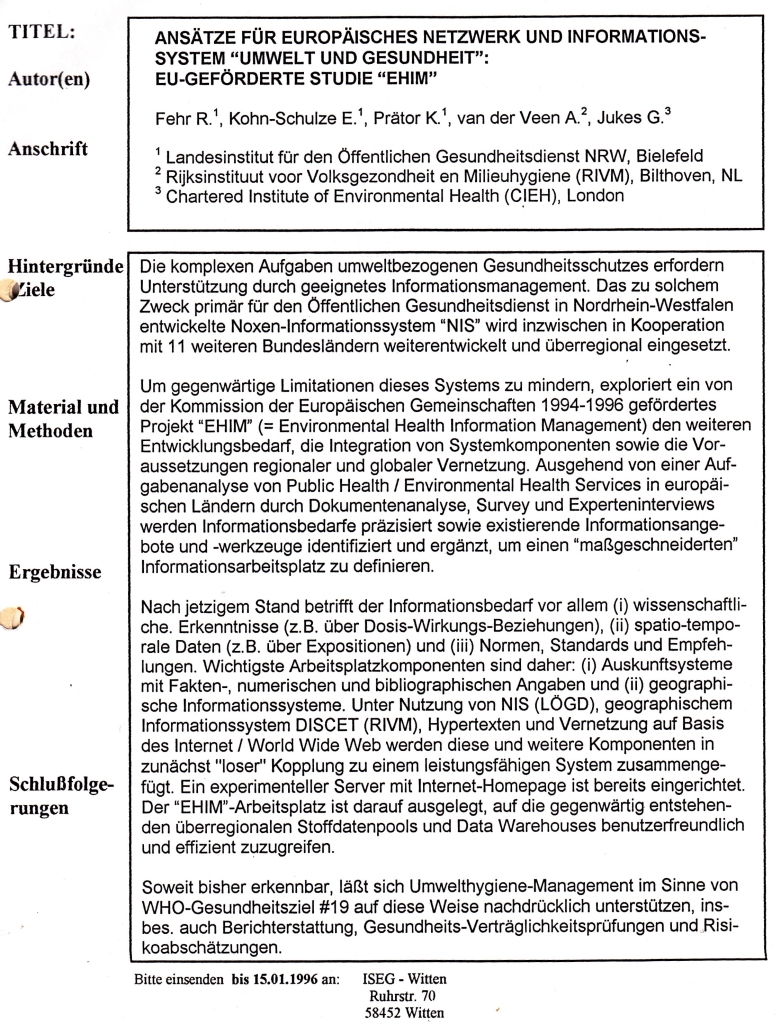 96_06 Fehr et al 1996_09_25 EHIM Abstract