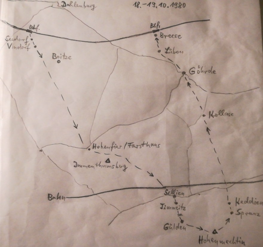 1980_10_18-19 Göhrde - rezente Wegskizze