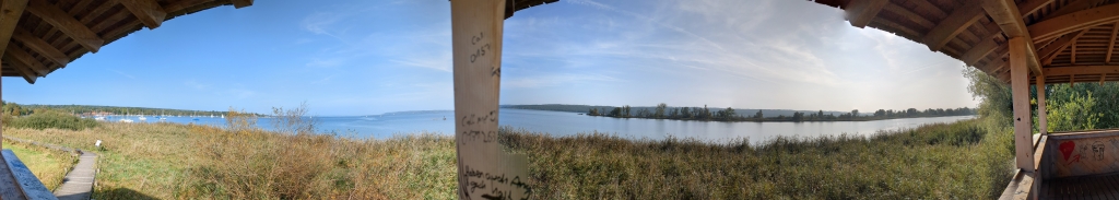 PXL_20231001_083401351a.PHOTOSPHERE Vom Aussichtsturm zum Ammersee und Mündung Alte Ammer